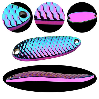 Metal 1.5-20g Fishing Lures Wobbler Spinner Bait Spoon Artificial Bass Hard Sequin Paillette Metal Steel Hook Lure