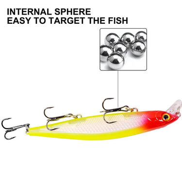 11cm 12.9g Minnow Fishing Lure Laser Hard Artificial Bait 3D Eyes Fishing Wobblers Pike Carp Bait Crankbaits Fishing Tackle