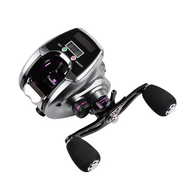 New USB + Solar Charging Electronic Fishing Reel Line Counter Digital Display Baitcasting Wheel 8.0:1 High Speed Ratio Profile