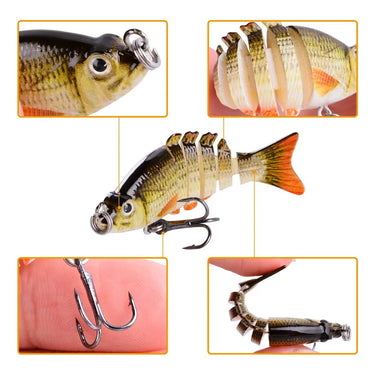 Mini Multi Jointed Swimbait 5cm 2.5g Fishing Lure set 6 Segments Flexible Fish Bait Swimbait Bionic Crankbait Tackle For Bass