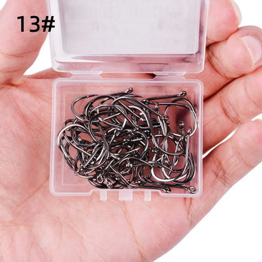 100/50pcs box Fishing Hooks Set Barbed Single Circle Carp Hook High Carbon Steel Sea Fishinhook Fly Fishing  Accessories Tackle
