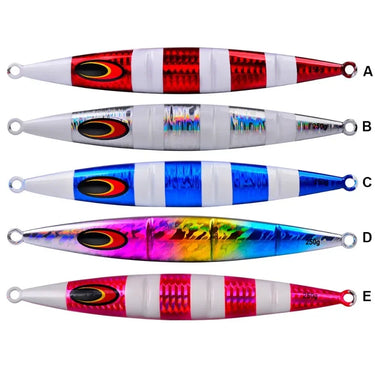 30g/60g/100g/150g/200g Fast Sinking Jigging Fishing Lure Laser Paper Coating Luminous Jig Lure Sea Fishing Trolling Jigging