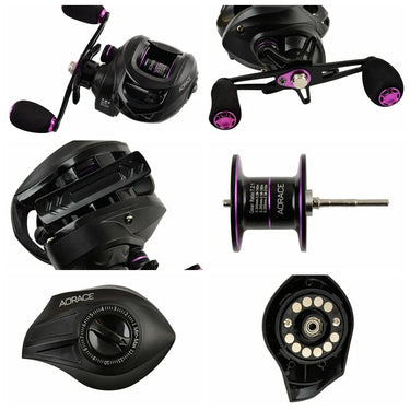 New Baitcasting Reel 8KG Max Drag 18+1 Bearings Aluminum Frame Freshwater Saltwater Fishing Reel