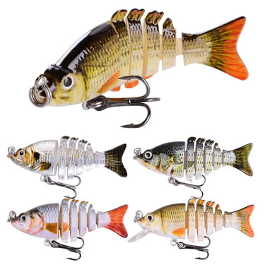 Mini Multi Jointed Swimbait 5cm 2.5g Fishing Lure set 6 Segments Flexible Fish Bait Swimbait Bionic Crankbait Tackle For Bass