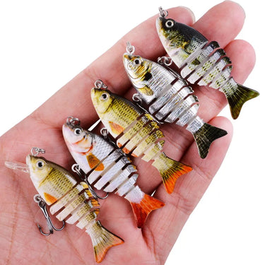 Mini Multi Jointed Swimbait 5cm 2.5g Fishing Lure set 6 Segments Flexible Fish Bait Swimbait Bionic Crankbait Tackle For Bass
