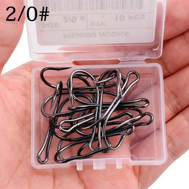 10pcs Shank Double Hook Weedless Fishing Hook Fly Tying Duple Hook for Jig Bass Fishing Tackle for Soft Lure