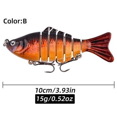 7 Segments Jointed Hard Artificial Fishing Lures Bionic Crankbait Sinking Wobbler Sea Plastic Fishing Accessories