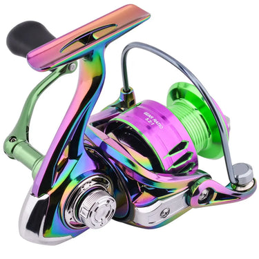Colorful Spinning Reel Zero Play 2000-7000 Series 12KG Powerful Drag Lure Fishing Reel 3+1BB for Smooth Casting