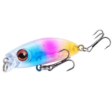 Mini Minnow Fishing Lures Slow Sinking 4.1cm 2.9g Wobbler Artificial Plastic Hard Bait for Bass Fishing in Mixed Colors