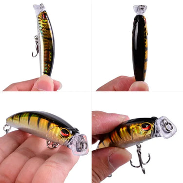 NEW Popper Lure 8cm 10g Unpainted Fishing Lures Wobblers Trolling Top Water Bass Bait Pesca Isca Artificial Balance Weight Goods
