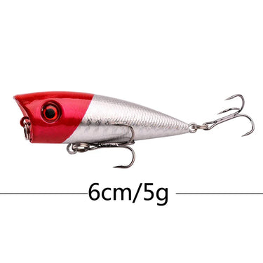 Popper Fishing Lure Hard Artificial Bait Topwater with 2 Treble Hooks Carp Fishing Lures Wobbler Crankbait Pesca