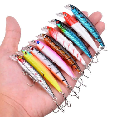 Minnow Fishing Lure 7.5cm 4g Topwater Hard Bait Wobbler Jig Bait Crankbait Carp Striped Bass Pesca Fishing Tackle SwimBait