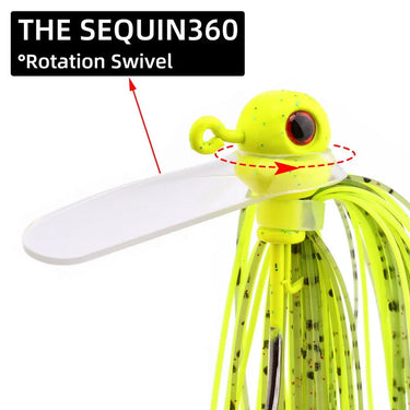 3D Eye Jig Head Spinner Bait Fishing Lure 10g/14g /18g  For Bass Fishing Snag-Free Design Swim Jigs Bass Finesse Jig