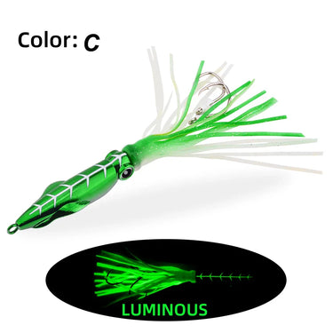 High Quality  Lure Metal Head Octopus Skirt Fishing Jigging Lure100g 250g Artifial Bait Pesca Fishing Lure Hard Bait With Hooks