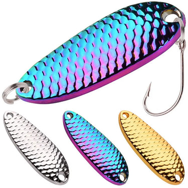 Metal 1.5-20g Fishing Lures Wobbler Spinner Bait Spoon Artificial Bass Hard Sequin Paillette Metal Steel Hook Lure