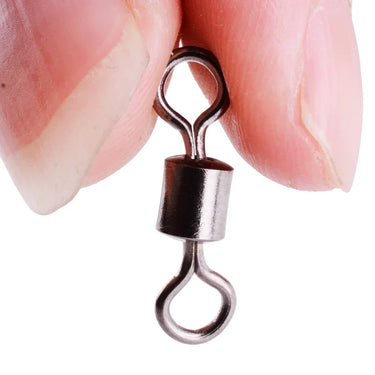 50-100pcs/box Fishing Barrel Bearing Rolling Swivel Solid Ring LB Lures Connector 14 Size Fishing Tackle Accessories Fish Tool