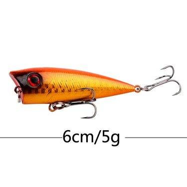 Popper Fishing Lure Hard Artificial Bait Topwater with 2 Treble Hooks Carp Fishing Lures Wobbler Crankbait Pesca