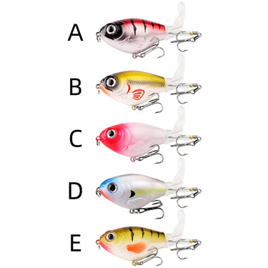 Topwater Fishing Lure 16.6g Popper Wobbler Artificial Hard Bait Bass Popper Soft Rotating Tail Fishing Tackle