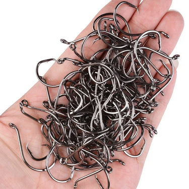 100pc/bag Circle Carp Eyed Fishing Hook Size 6#-7/0# Ring Eye Japan Fishhooks Fishing Hooks Single Jig Fish Hook Tackle
