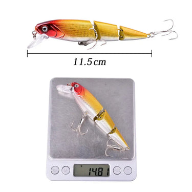 Multi Section Sea Bass Hard Fishing Lure 3D Fish Eyes Crankbaits Minnow Fake Artificial Bait Suit For Fishing Carp Tackle