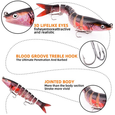 18g 13.5cm Wobblers For Fishing Artificial Bait Hard Multi Jointed Swimbait Crankbait Lifelike Fishing Lure Tackle