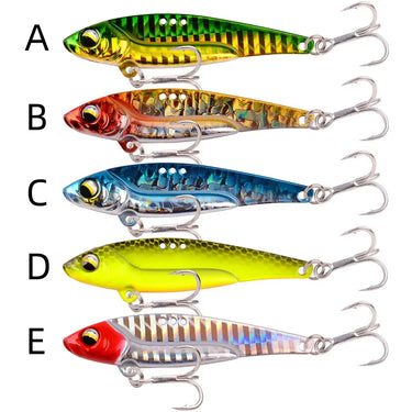 VIB Lure 3D Eyes Pencil 7g 10g 14g 20g Balancer Spoon Spinner Painting Fishing Lure Hard Bait Fishing Tackle Treble Hook
