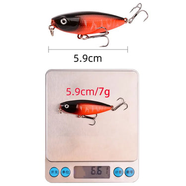 Top Water Pencil Fishing Lure 5.9cm 7g Floating Dog Walking Wobblers Tackle Artificial Hard Bait With Hooks For Bass Pesca