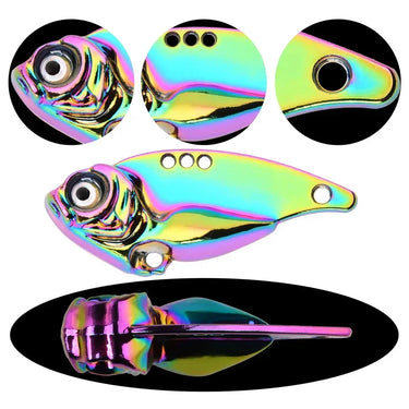 Spinner Bait 7g 10g 15g 20g Metal Vib Fishing Lure Trolling Rotating Spoon Wobbler Sinking Hard Bait With Sequin Pesca