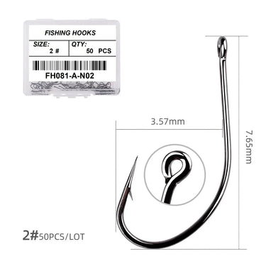 50PCS/Box High Carbon Maruseigo Fishing Hook Fish Jig Hook Japan Carp Hook Fishing Circle Hooks Fly Fishing Tackle