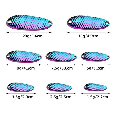 Metal Spinner Lure Spoon 1.5g -20g Trout Bait Stream Lures Copper Metal Fishing Lures For Trout Pike Perch Salmon