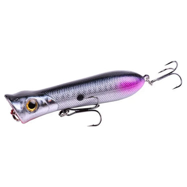 Popper Fishing Lure Wobbler 3D Eyes 8cm 11.5g Topwater Hard Iscas Artificial Plastic Bait Crankbait Pesca Carp Fishing