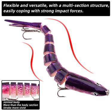8 Segment Multi Jointed Swimbait Crank Bait Slow Sinking Bionic Artificial Bait Freshwater Saltwater Trout Bass Accessories