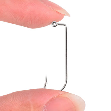 10pcs/box 90 Degree Jig Fly Fishhook Tying Strong Wire Fish Hook Size 2 1 1/0-5/0 Aberdeen Jig Fishing For Sea Fishing Hooks