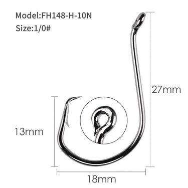100pc/bag Circle Carp Eyed Fishing Hook Size 6#-7/0# Ring Eye Japan Fishhooks Fishing Hooks Single Jig Fish Hook Tackle