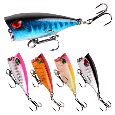 Mini Popper Fishing Lure 4.1cm-3g Floating Poper Bait Top Water Bait Crankbait Wobbler Artificial Swimbait Minnow