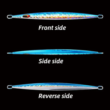Metal Luminous Jigging Bait 80/120/160/200g Fast Sinking Lure Artificial Hard Bait Deep Sea Boat Fishing Fake Bait Tackle