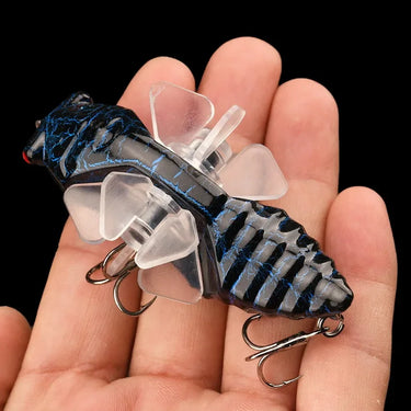 Bionic Cicada Hard Fish Lure Spinning Spinning Fishing Bait 7.5cm/15.4g Propeller Treble Hook For Freshwater Saltwater Lures