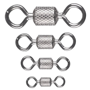 100pcs/box Fishing Swivel 1#-14# Sizes Solid Connector Ball Bearing Snap Fishing Swivels Rolling Stainless Steel Beads
