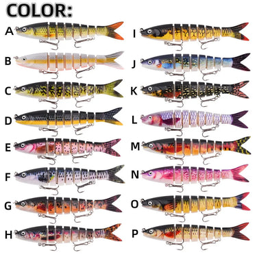 8 Segment Multi Jointed Swimbait Crank Bait Slow Sinking Bionic Artificial Bait Freshwater Saltwater Trout Bass Accessories