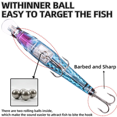 Minnow Sound Bead Fishing Lures 9cm Artificial Bait Good Action Wobblers High Quality Hard Baits Sea Bass