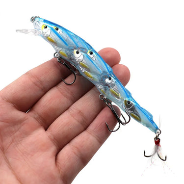 New Fishing Lure Wobbler 14g 12cm Perch Trout Making Feather Topwater Accessories Artificial Hard Bait Bass Minnow Crankbait