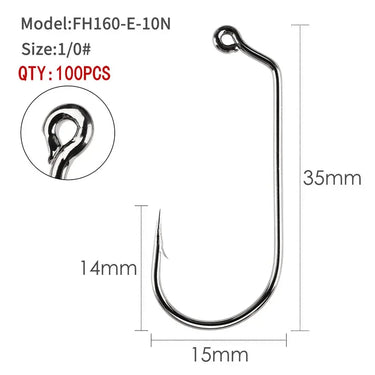 100pcs/lot 120 Degree Jig Fly Tying Strong Wire Saltwater Freshwater Fish Hook Aberdeen jig fishing size 1/0 2/0 3/0 4/0 5/0