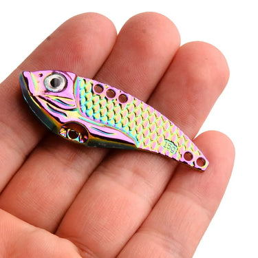 Metal Colourful Fish Scale Fishing Lures Wobbler Spinner Bait Spoon Artificial Bass Hard Sequin Paillette Metal Steel Lures