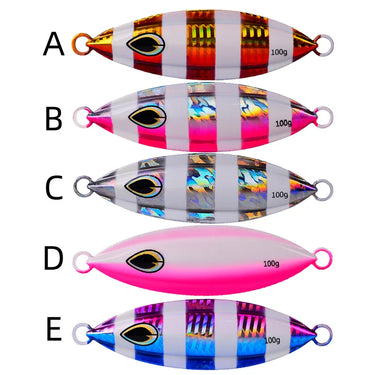 Metal Jig Sequins Fishing Lure 40/60/80/100G Artificial Trolling Hard Bait Pike Fishing Bait Tackle Trout Jigging Saltwater