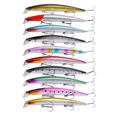 Best Selling 1pcs 18cm 24g Big Long Fish Minnow Sea Fishing Lure Bait 3D Eyes Strong Hooks Lures For Sea Fishing