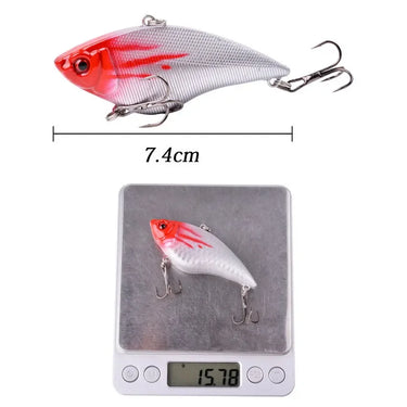 16g-0.56oz Hard VIB Lures 7CM-2.76in Fishing Bait Treble Hooks Sinking Crankbait Fishing Tackle