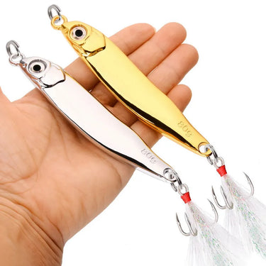 Fishing Biats Metal Spoon Lure Silver Gold 5g - 80g Metal Baits Spoon Fishing Lure Sequins Tackle