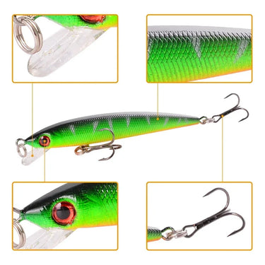 9cm 6g Minnow Fishing Lures Wobbler Hard Baits Crankbaits ABS Swimbait  Artificial Lure for Bass Pike Fishing Tackle