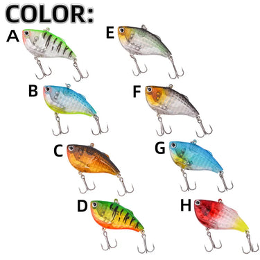VIB Fishing Lures 15g 6cm Artificial Hard Bait  Sinking Crankbait Wobber Fishing Tackle with Treble Hooks