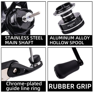 Ball Bearings 10KG Max Drag Spinning Reel Durable Metal Body Freshwater Saltwater Fishing Reel Fishing Reel